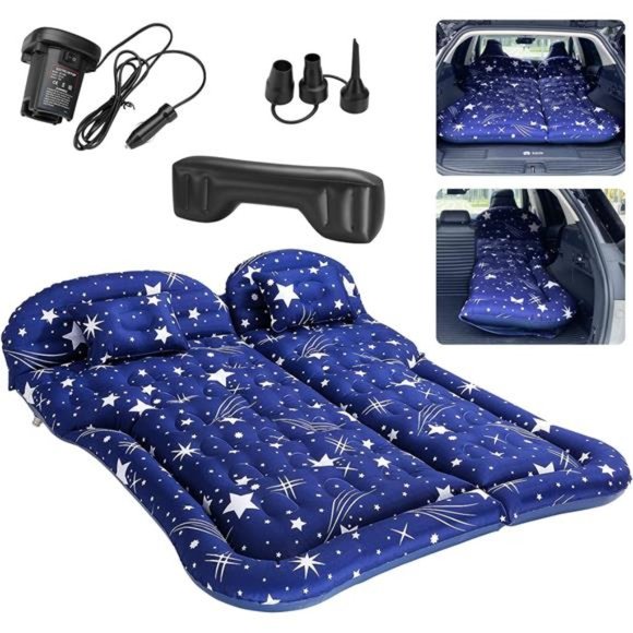 Air Mattress Camping Bed Cushion Pillow, Inflatable, Car Portable Bed Back Seat - Picture 1 of 6
